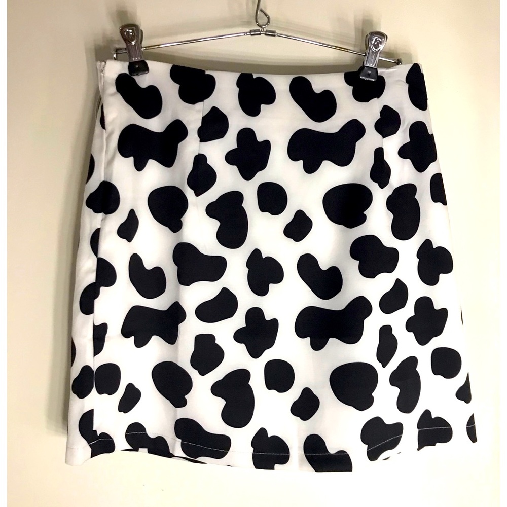 SHEIN cow print mini skirt